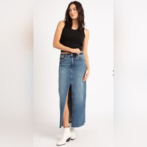 83. NWT - Bootlegger Denim Jean Maxi Skirt